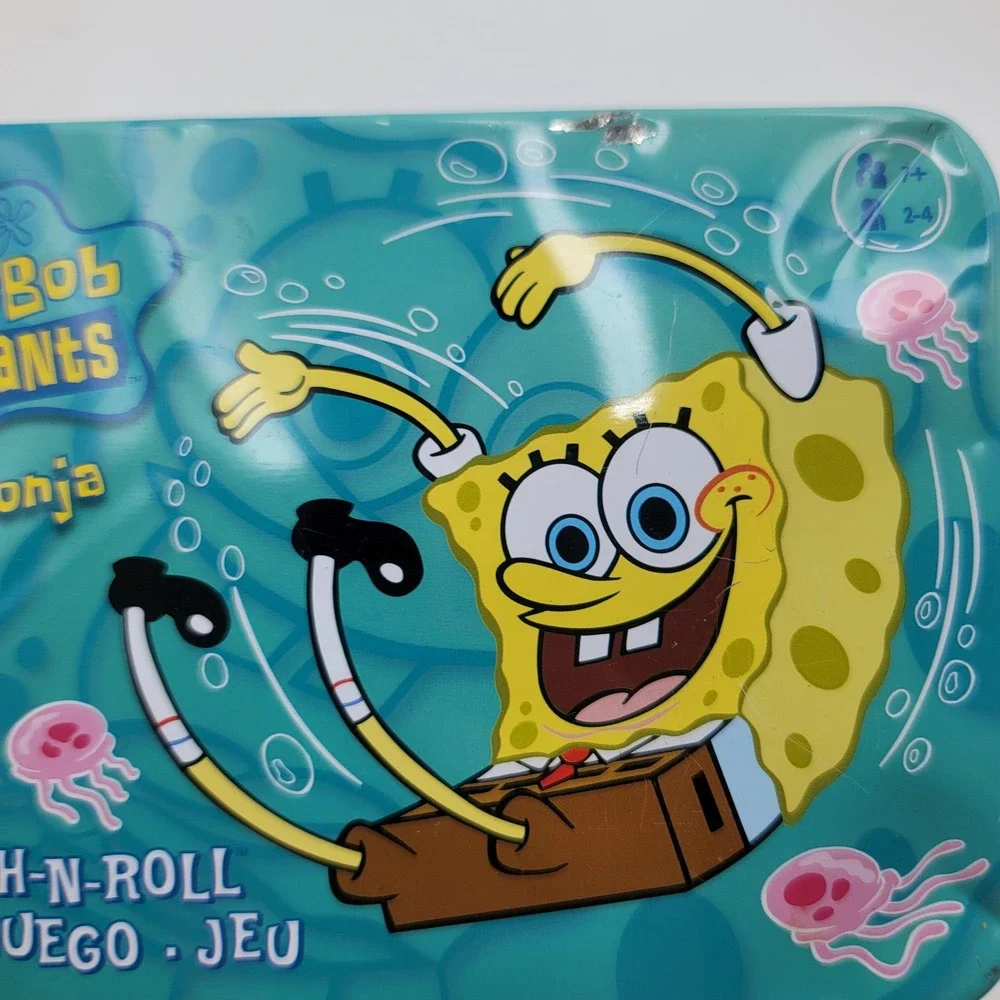 SpongeBob SquarePants Splash-N-Roll Board Game Mattel B0824 Complete in Tin